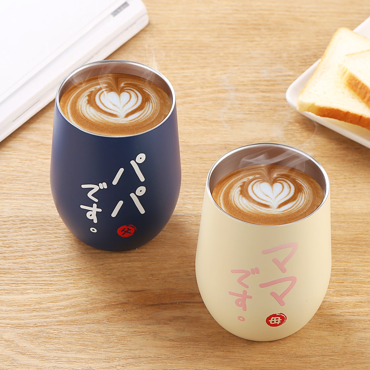 結婚 祝い プレゼント ペア タンブラー 350ml×2個セット 両親 プレゼント 出産 祝い ギフト 結婚祝い ペアグラス 密閉ふた付き 保温保冷 真空断熱 おしゃれ (ブルー/ホワイト) ペアタンブラー ペアマグカップ ペアグラス ギフトセット